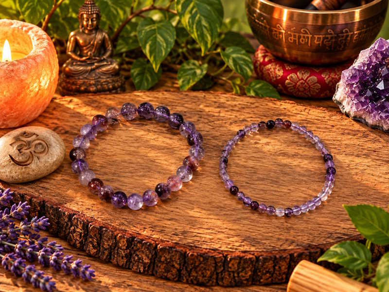 Pulsera Amatista Super seven bola